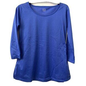 C9 by Champion Womens Blue Activewear Workout Athletic Top Blouse